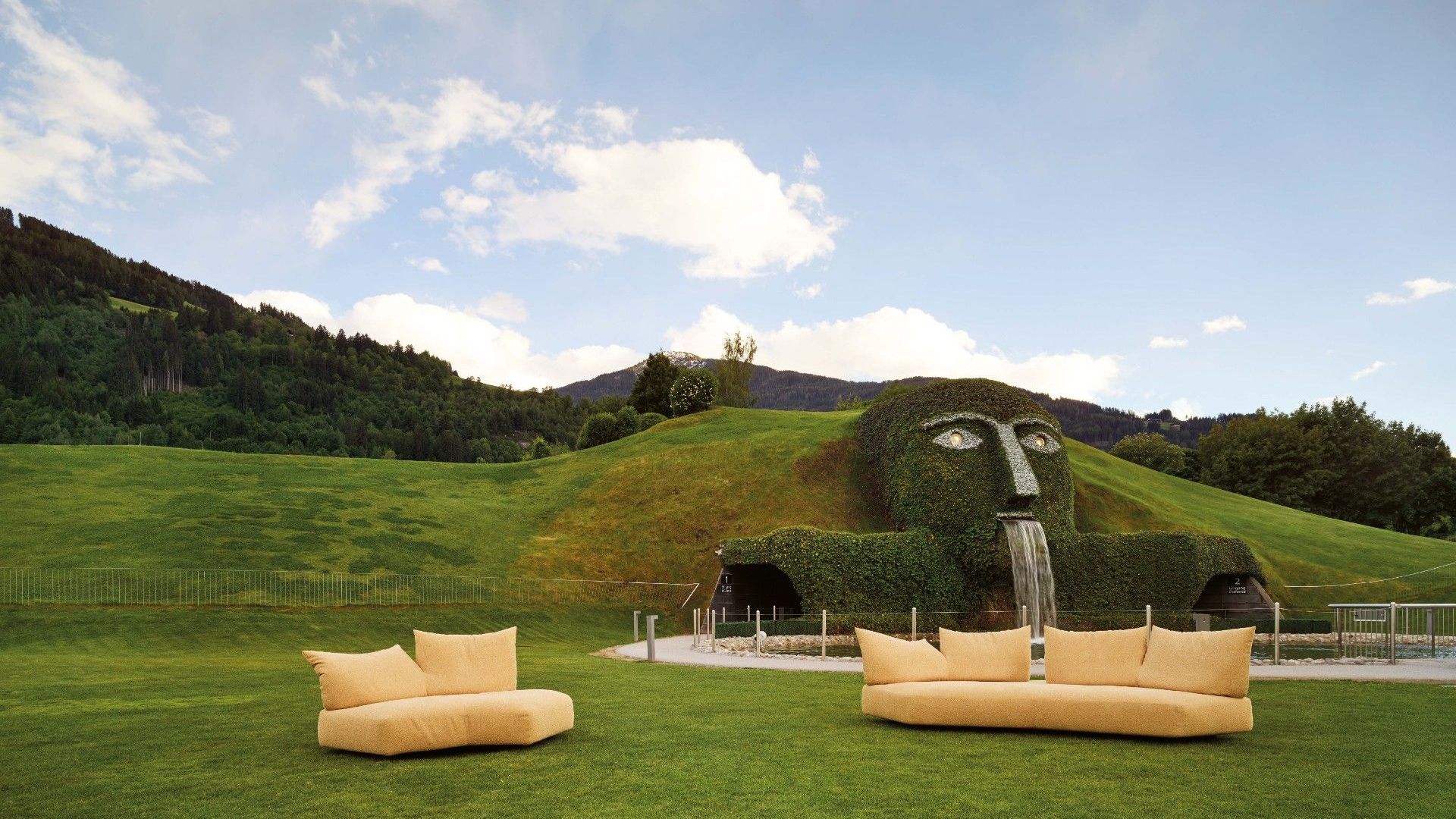  Anywhere in Minerals Light Gold in front of the Giant, the guardian of Swarovski Crystal Worlds in Wattens, Austria. 