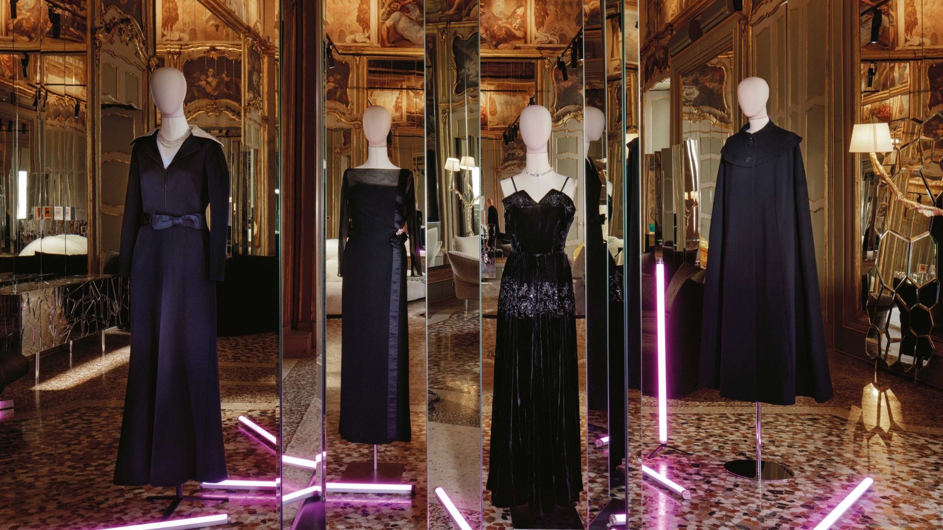  "Black" clothes. A selection of garments worn by the diva, signed by Biki Milan. 