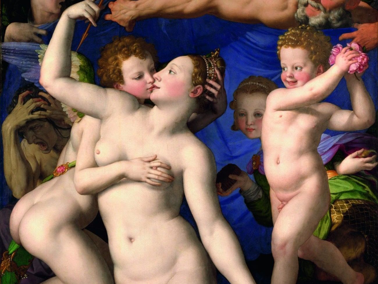 “An Allegory with Venus and Cupid” Agnolo Bronzino, 1540-1545, National Gallery, London.