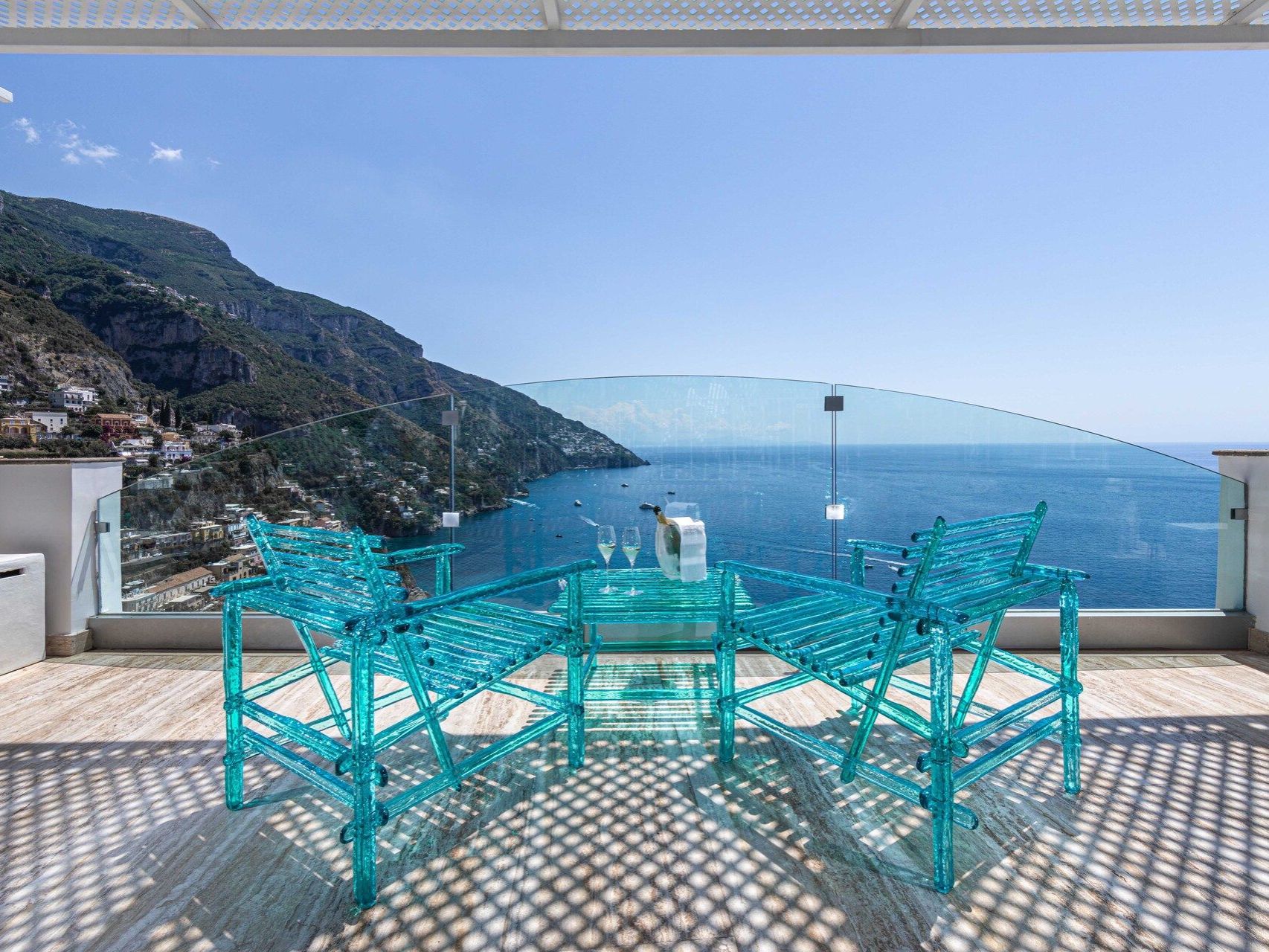A'mare . The Jacopo Foggini Collection on The Terrace of the Villafranca Hotel in Positano.