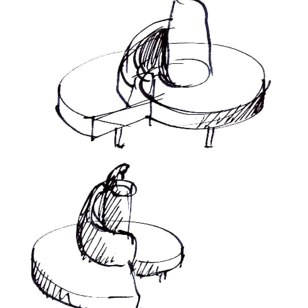   Tatlin . Sketches of the sofa 