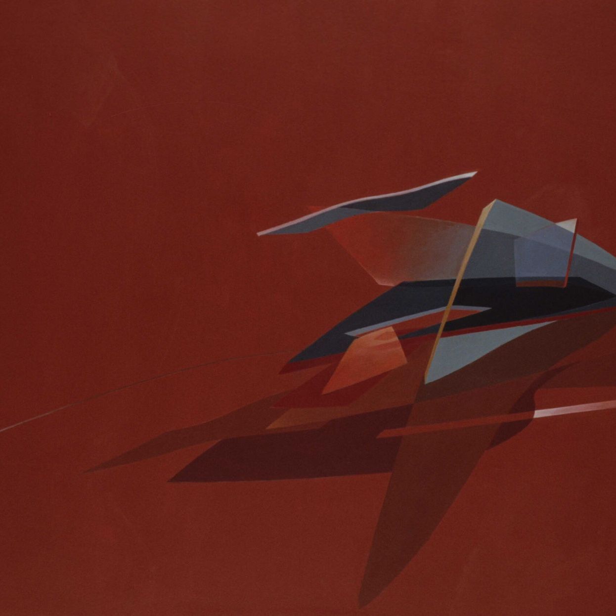  Red. Sketches of the sofa created by Zaha Hadid. 
