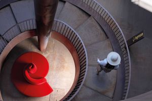   Tatlin  and the geometrical curves of the winding staircase. 