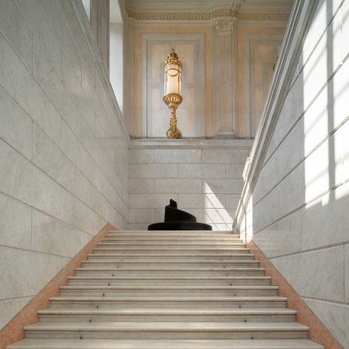   Tatlin  sur l'escalier de l'honneur de Villa Reale. 