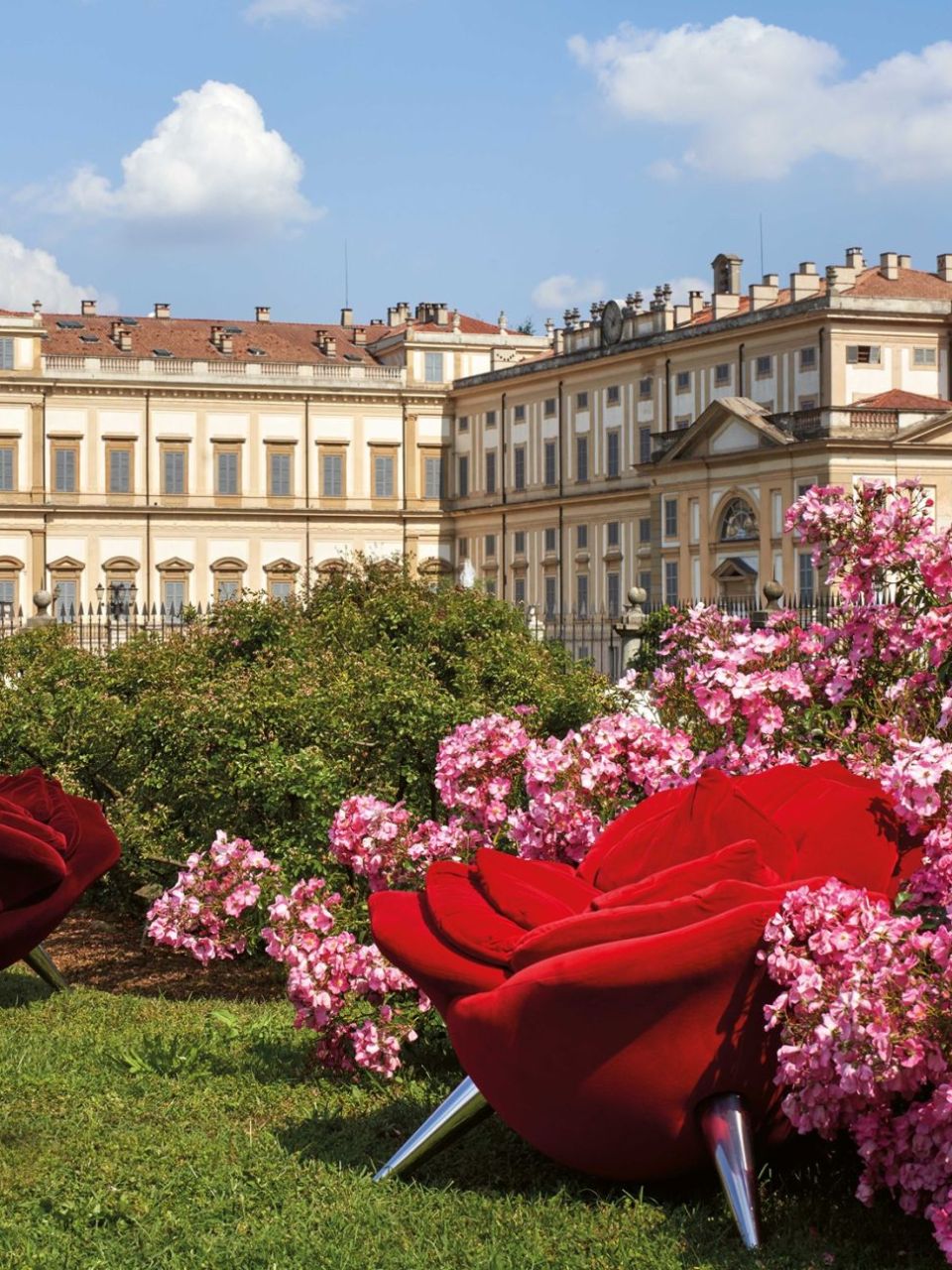   Rose Chair.  The armchairs flower among four thousand varieties of rose in the Avancorte opposite the Orangery. 