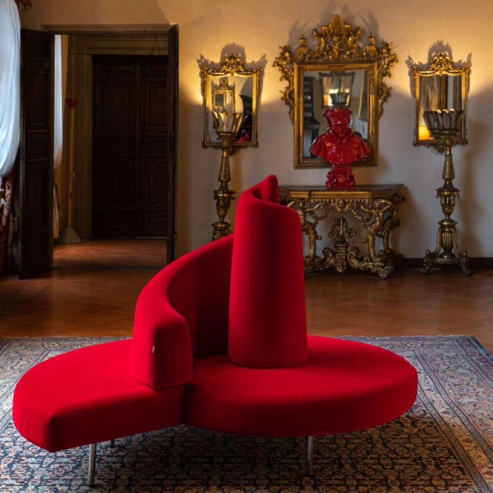   Tatlin  photographed in the loggia of Palazzo Borromeo overlooking Via Flaminia. 